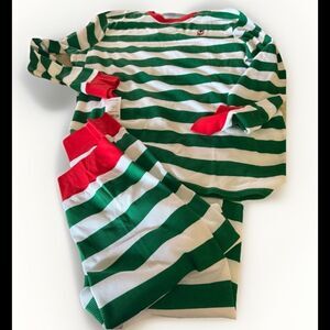 Carter's‎ Adult Set Green Striped Pajama Set Size XXL